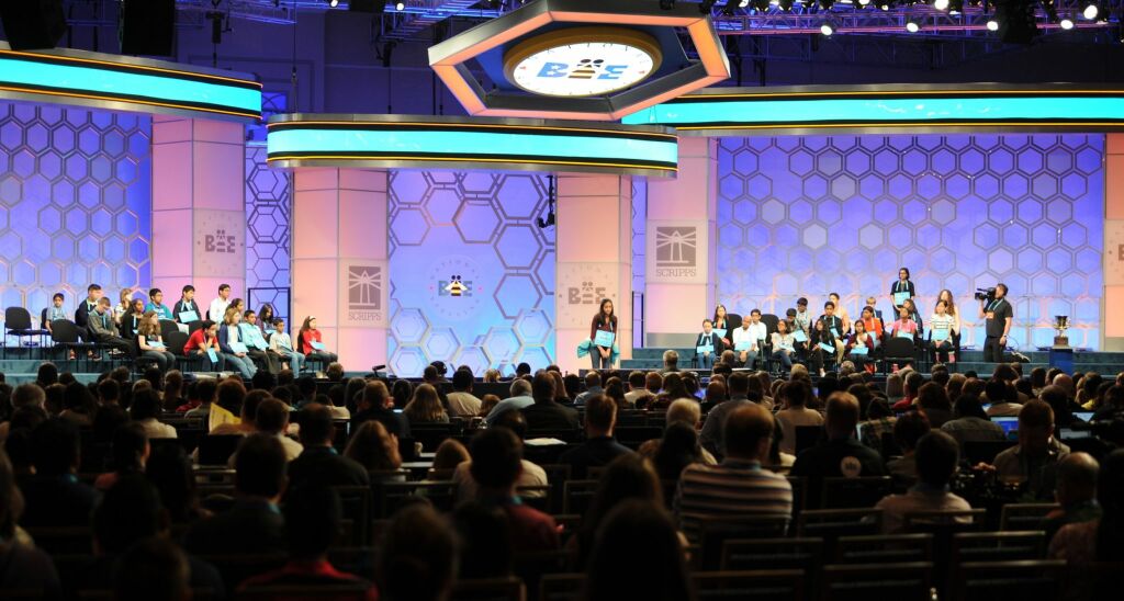 Packed room with audience for Scripps National Spelling Bee Championship