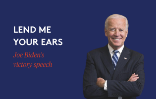 President Joe Biden on blue background